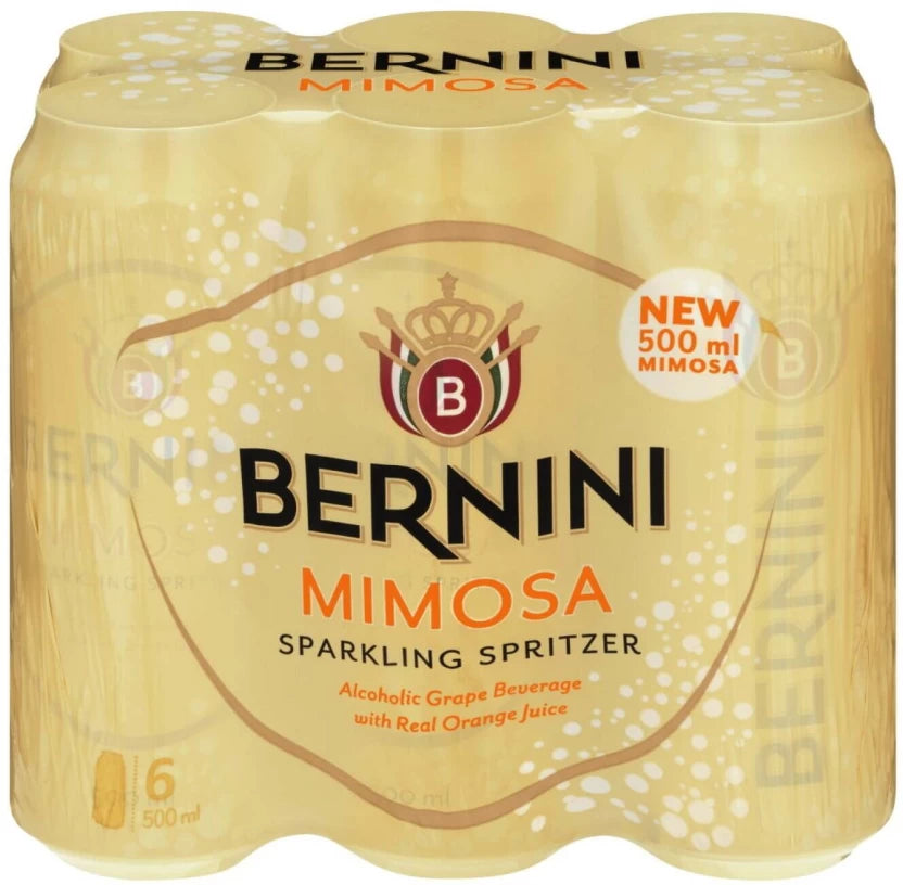 Bernini Mimosa Sparkling Spritzer 500ml Can 6 Pack