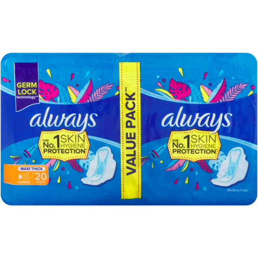 Always Maxi Thick - Germ Lock 18 Pads