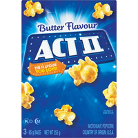 Act II Microwave Popcorn Butter Flavour - 3 Pack