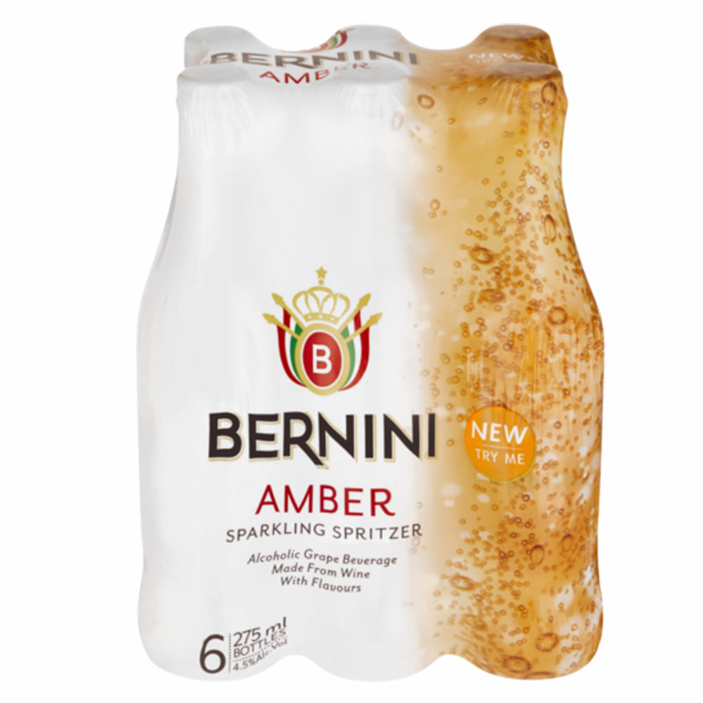 Bernini Amber 275ml Bottle 6 Pack