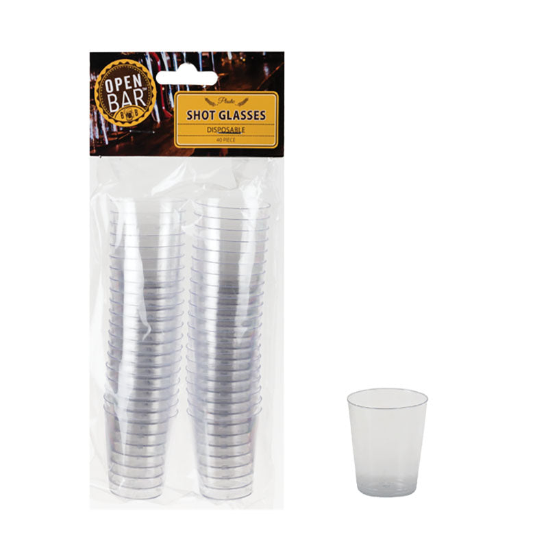 Open Bar - Disposable Shot Glasses 40 Pack