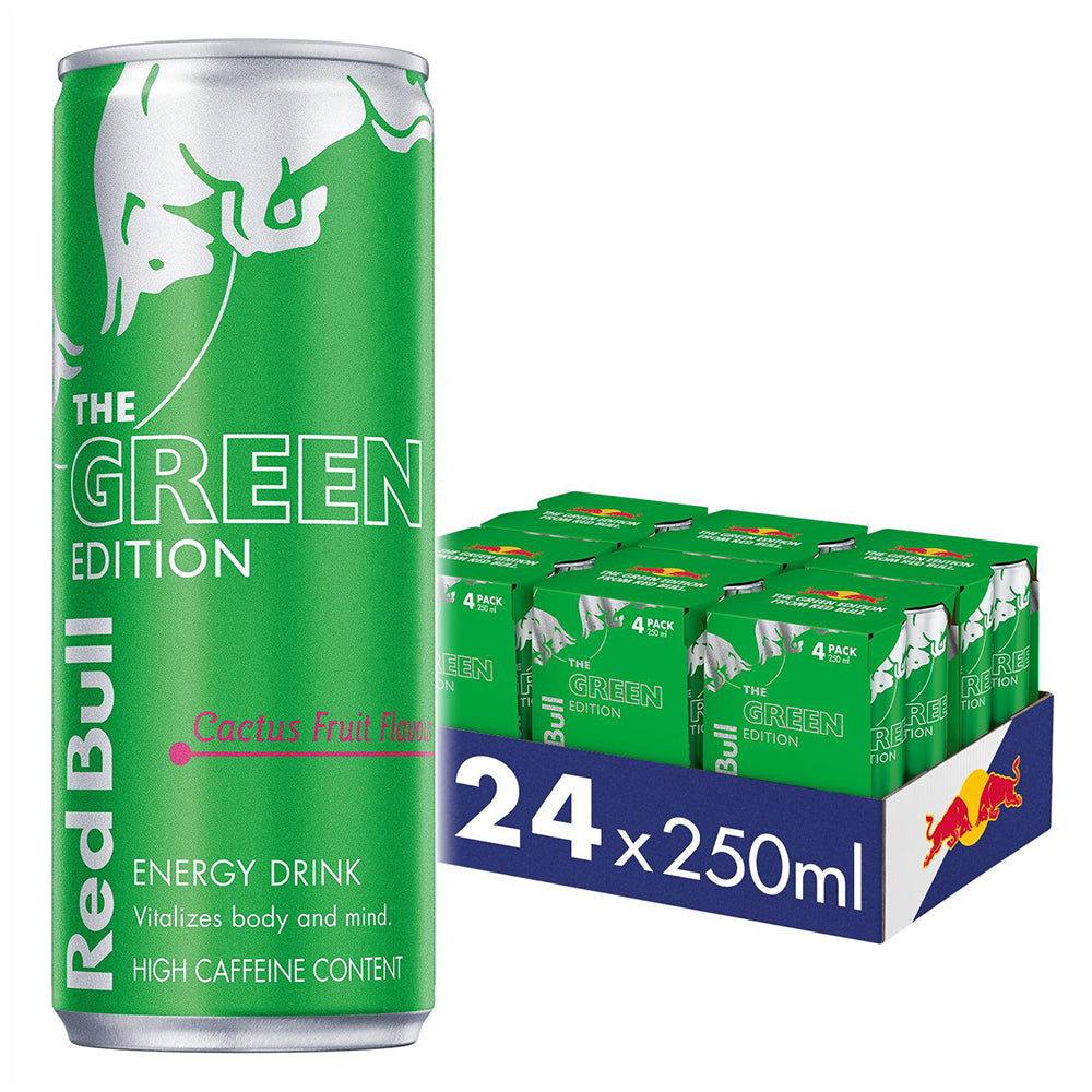 Red Bull Energy Drink Green Edition: Cactus Fruit 250ml (6 x 4 Pack)