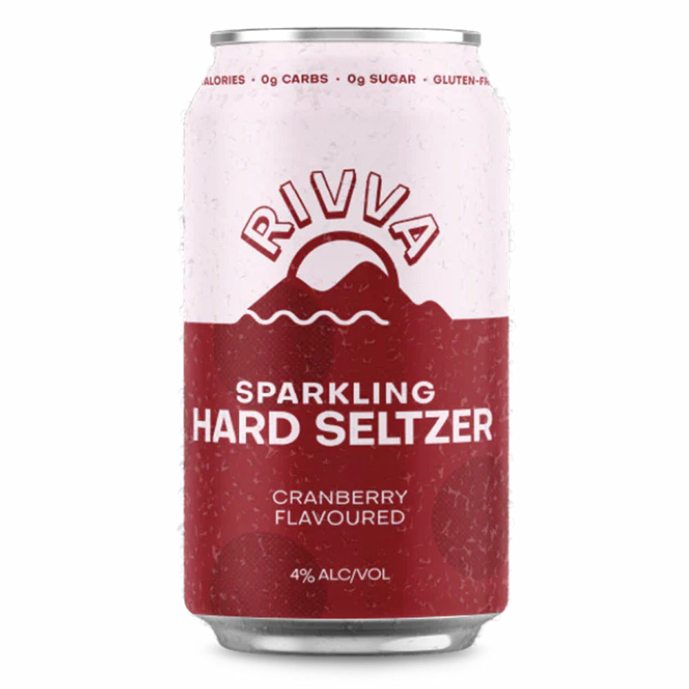 Rivva Hard Seltzer 330ml Can 4 Pack - Cranberry