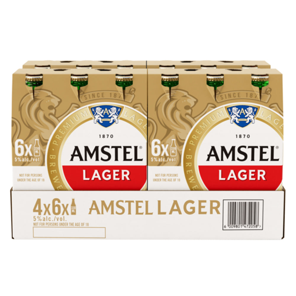 Buy Amstel Lager Beer 330ml Bottle - Case Online