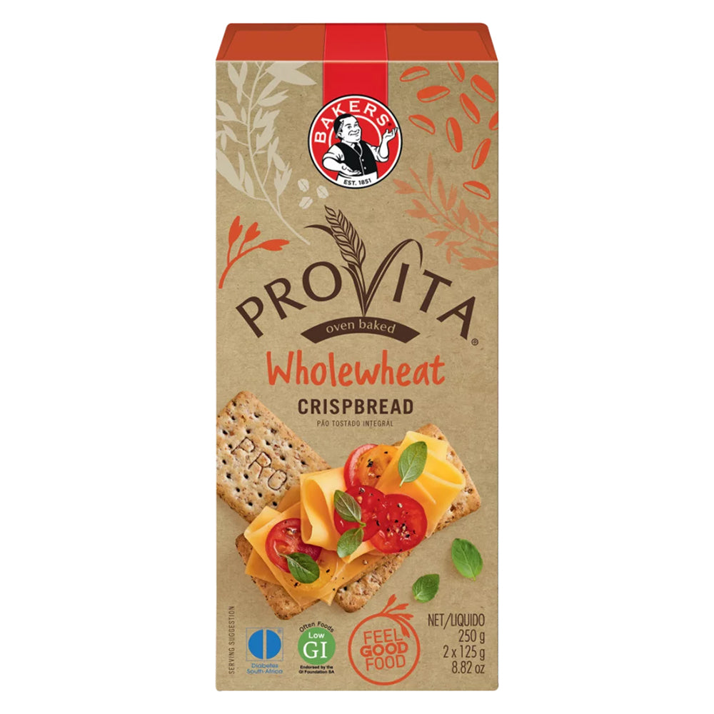 Buy Bakers Provita Wholewheat Crispbread 250g Online