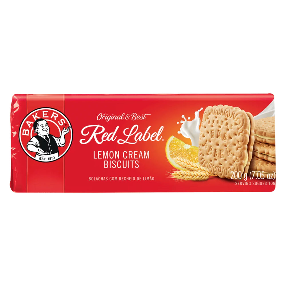 Buy Bakers Red Label Lemon Creams Biscuits 200g Online