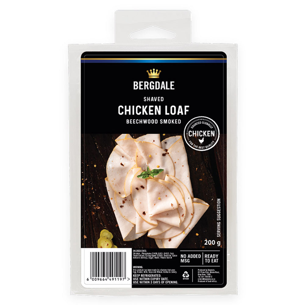 Buy Bergdale Chicken Loaf Shaved 200g Online