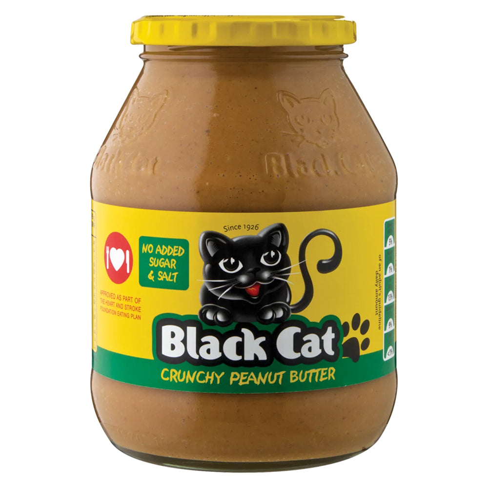 Buy Black Cat Peanut Butter Crunchy No Added Sugar 800g Online