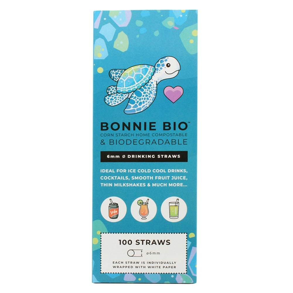 Buy Bonnie Bio 100 Blue 6mm Straws Online