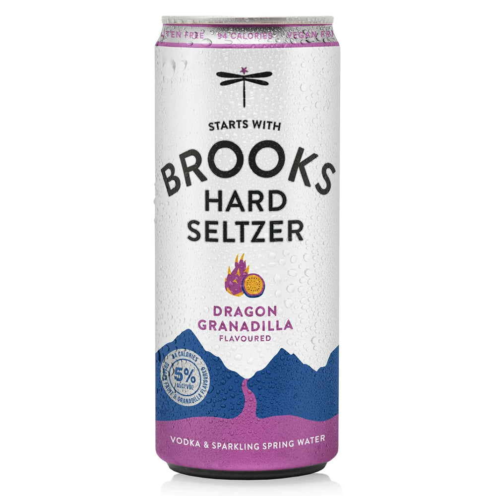 Buy Brooks Hard Seltzer Dragon Granadilla 300ml Can 6 Pack Online
