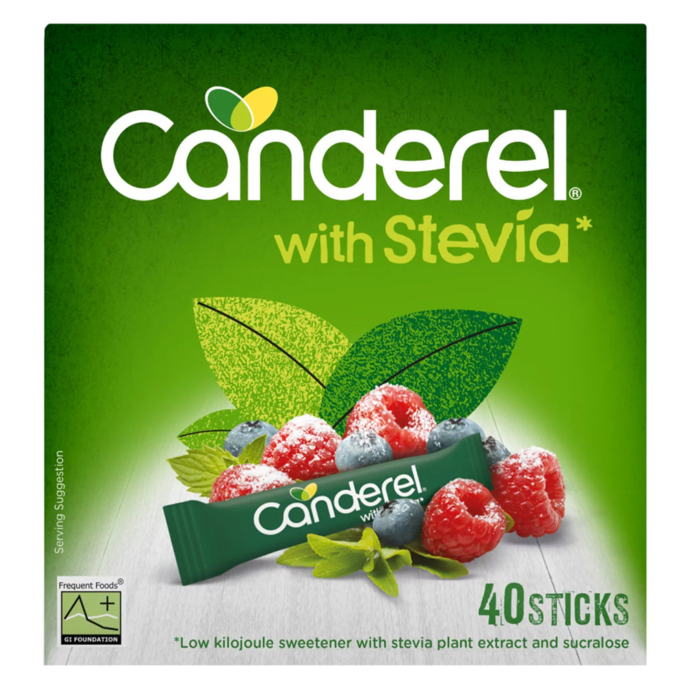 Buy Canderel With Stevia Aspartame Free 40 Sticks Online
