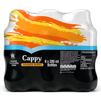 Buy Cappy Burst - Orange 200ml 6 Pack Online