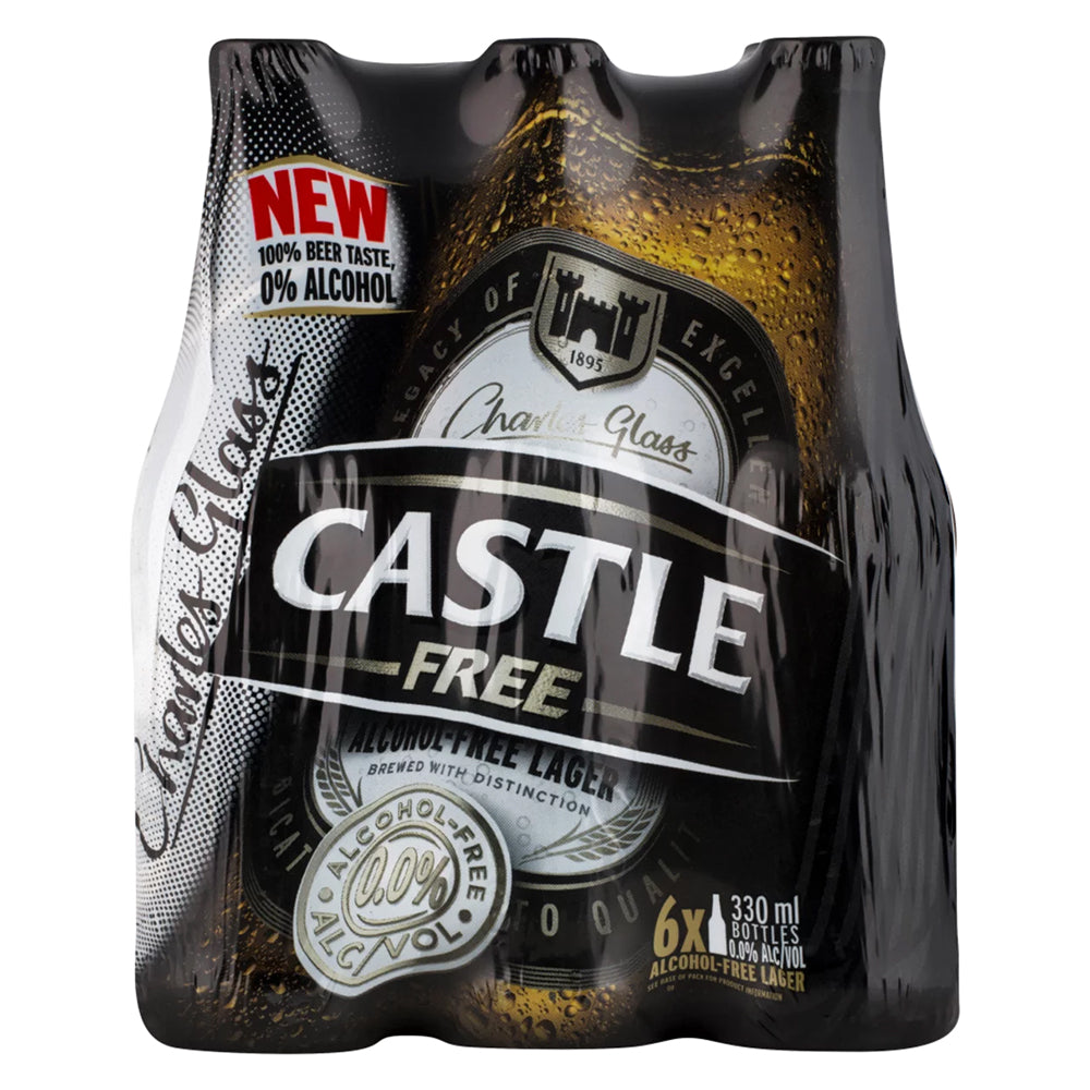 Buy Castle Free - Alcohol-Free Beer 340ml Bottle 6 Pack Online