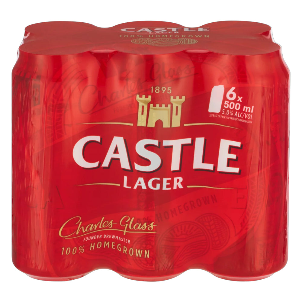 Buy Castle Lager Beer 500ml Can 6 Pack Online