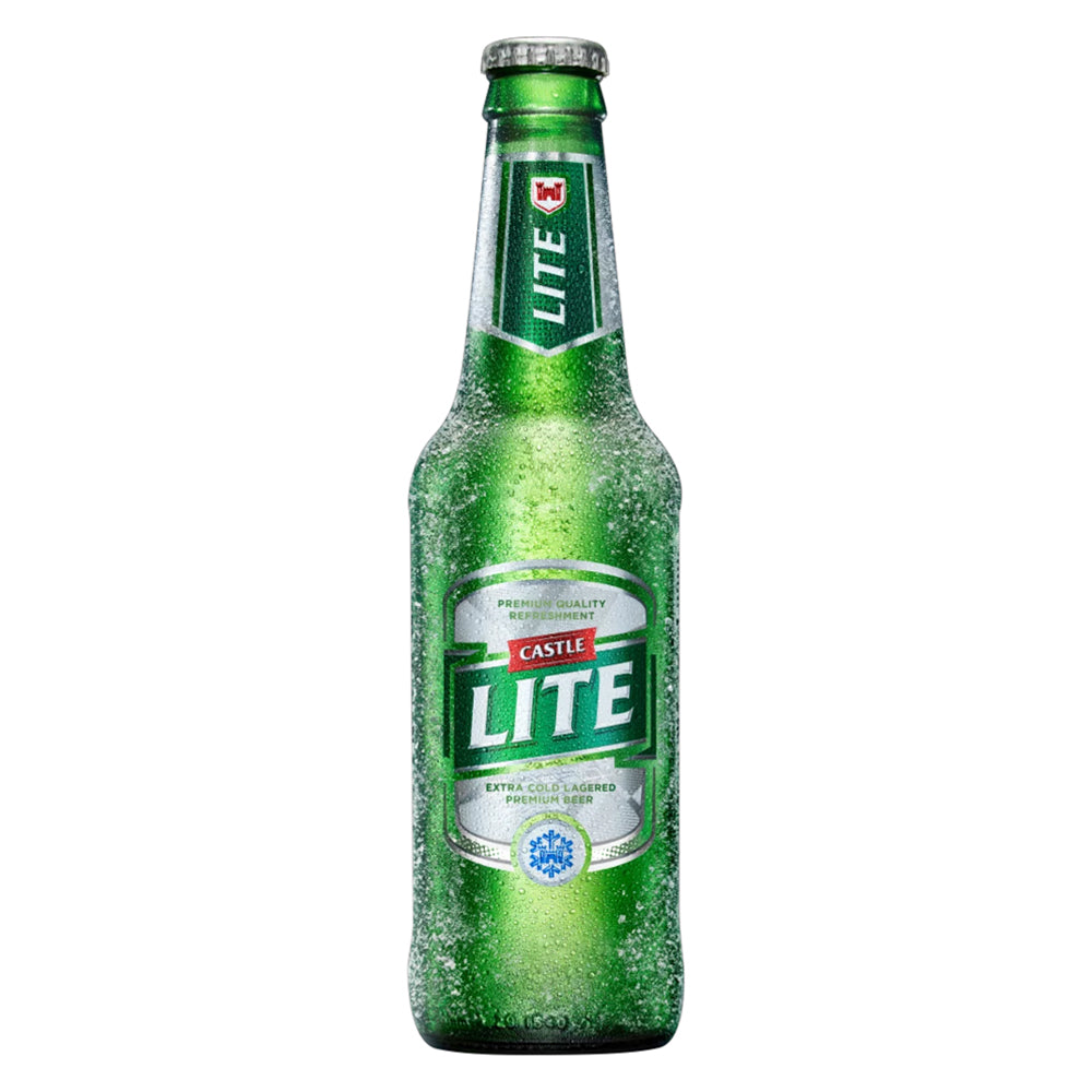 Buy Castle Lite Beer 330ml Bottle 6 Pack Online