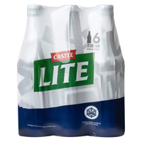Buy Castle Lite Beer 330ml Bottle 6 Pack Online