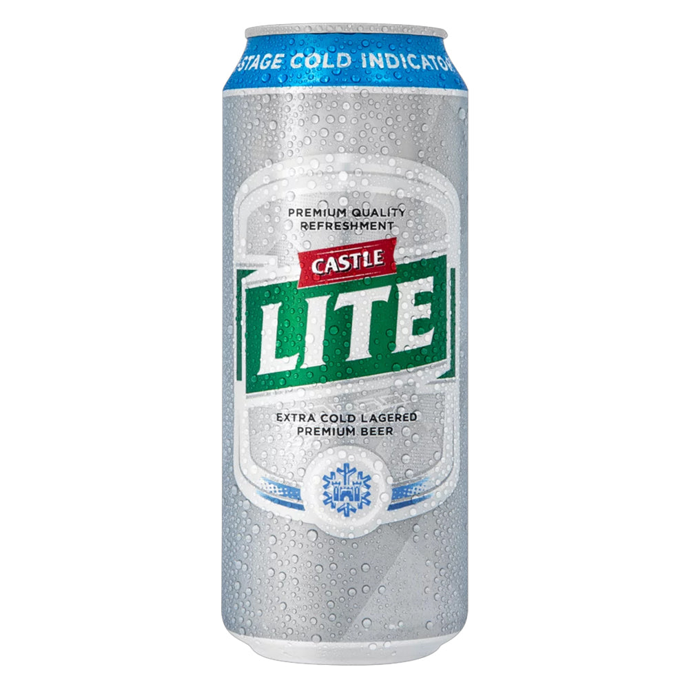 Buy Castle Lite Beer 500ml Can - Case Online