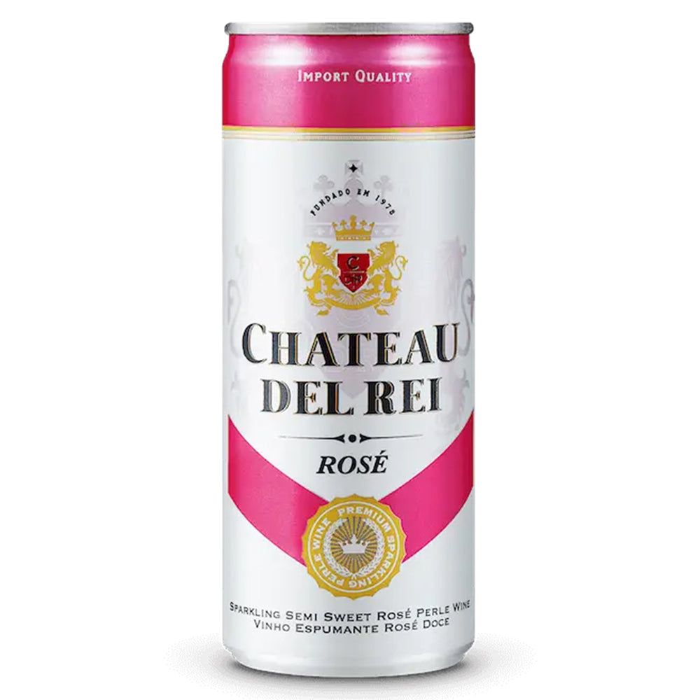 Chateau Del Rei Sparkling Semi Sweet Rose Can 6 Pack