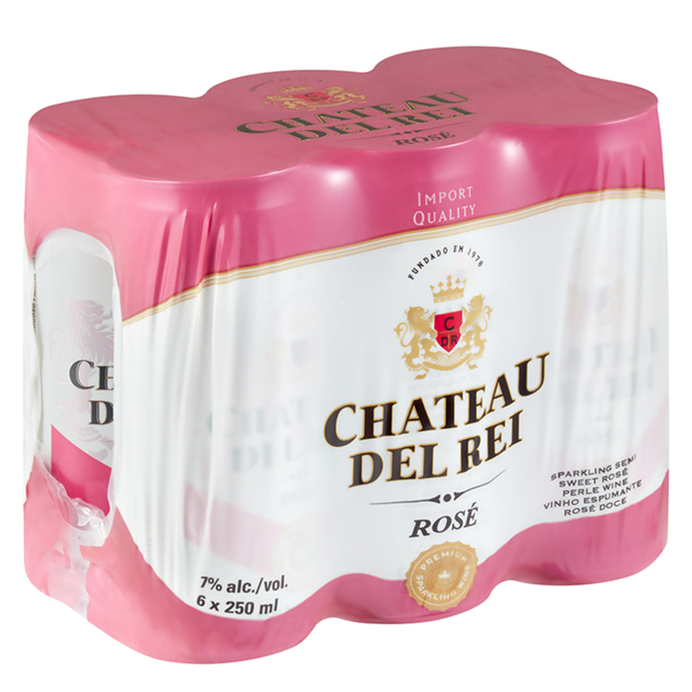 Buy Chateau Del Rei Sparkling Semi Sweet Rose Can 6 Pack Online
