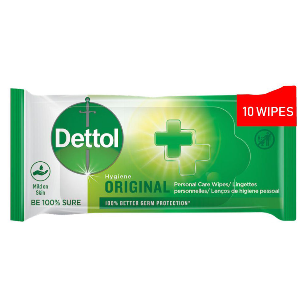 Buy Dettol Hygiene Wipes Original - 10 Pack Online