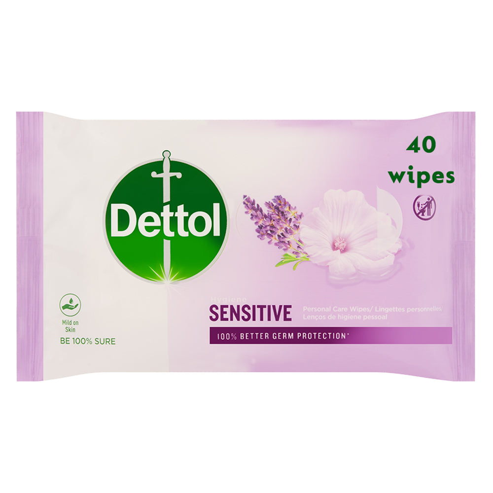 Buy Dettol Hygiene Wipes Sensitive - 40 Pack Online