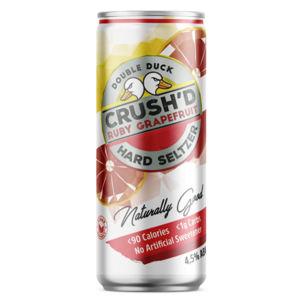 Buy Double Duck Crush'd Hard Seltzer - Ruby Grapefruit 4 Pack Online