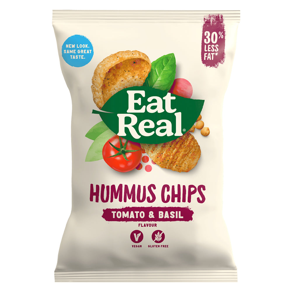 Buy Eat Real Hummus Chips - Tomato and Basil 45g Online