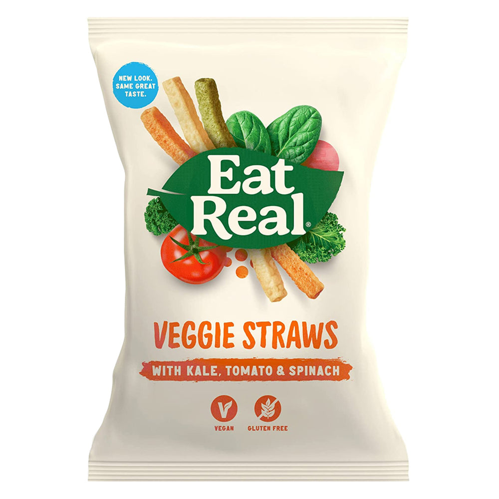 Buy Eat Real Veggie Straws - Kale, Tomato & Spinach 45g Online