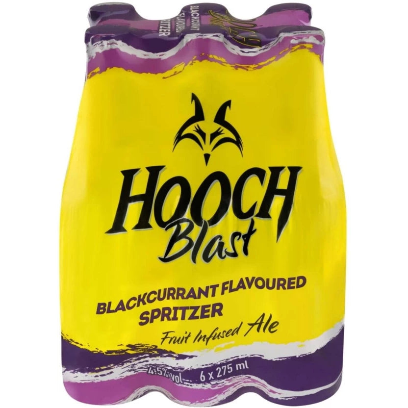 Hooch Blackcurrant 275ml Bottle 6 Pack