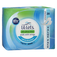 Lil-Lets Ultra Thin Pads Regular Unscented 20