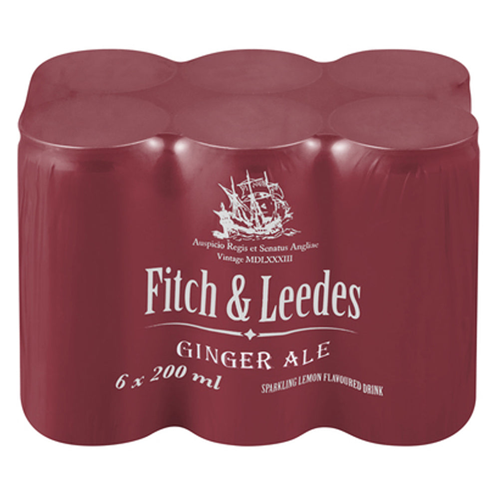 Buy Fitch & Leedes Ginger Ale 200ml 6 Pack Online