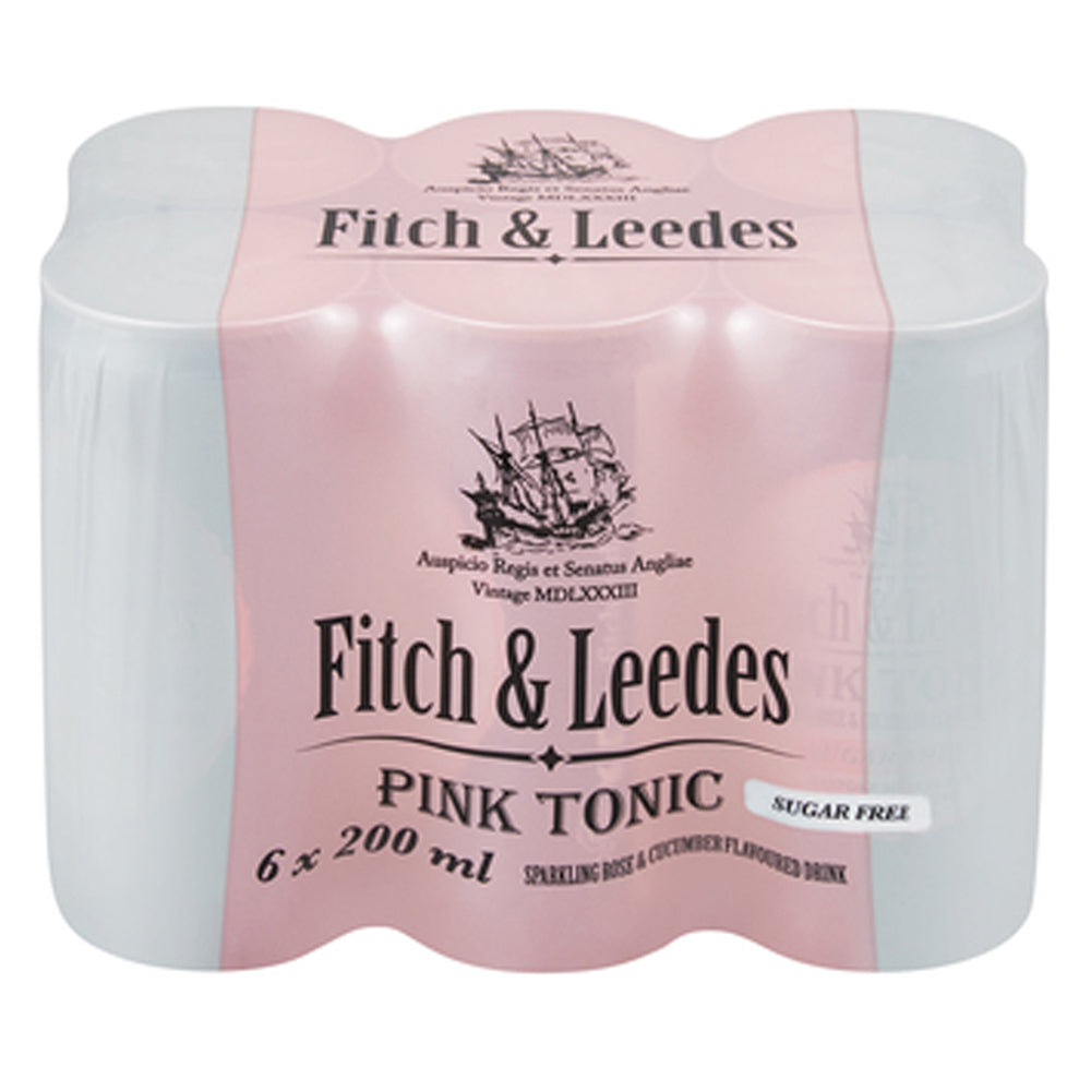 Buy Fitch & Leedes Sugar Free Pink Tonic 200ml 6 Pack Online