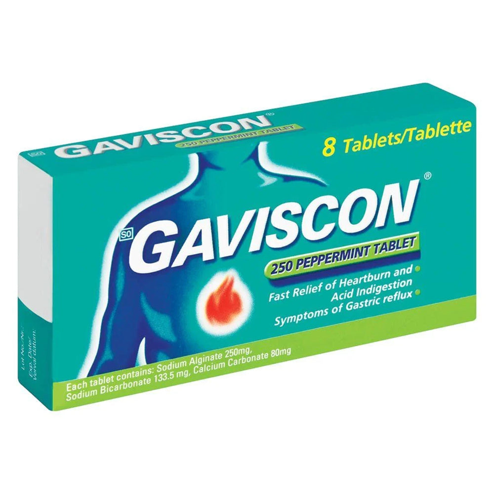 Buy Gaviscon Tablets Peppermint 8 Tablets Online