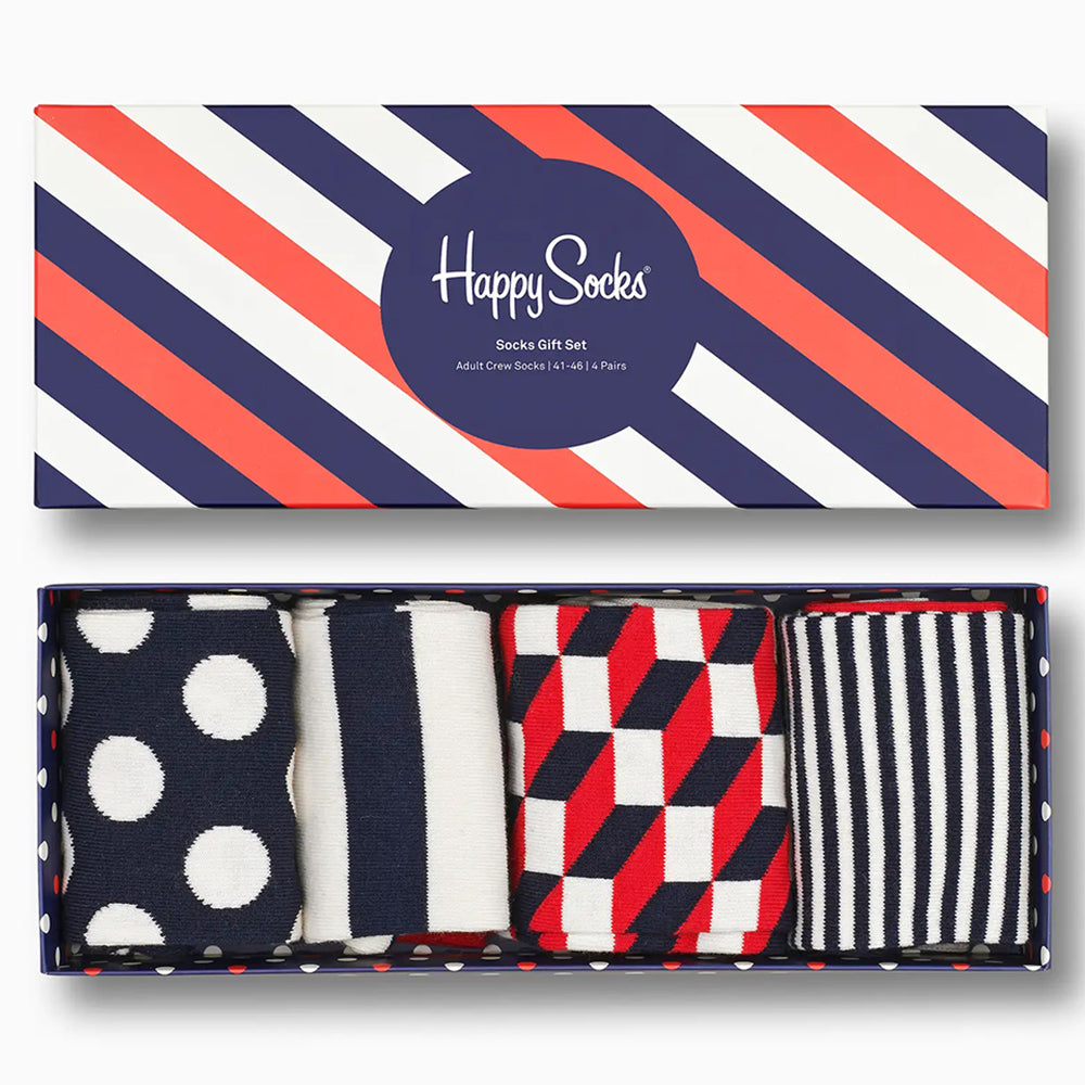 buy happy socks 4 pack classic navy gift set online