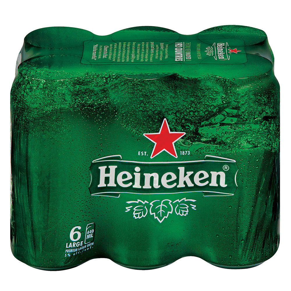 Buy Heineken Lager Beer 440ml Can 6 Pack Online