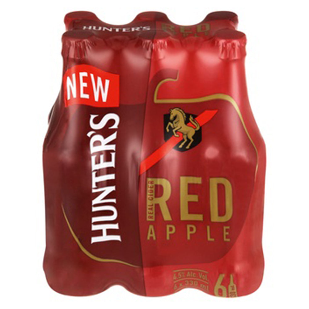 Buy Hunters Red Apple 330ml Bottle 6 Pack Online