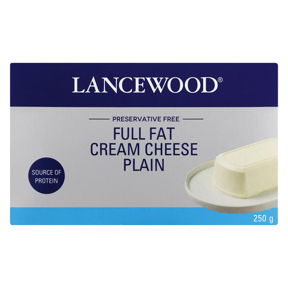 Buy Lancewood Full Fat Plain Cream Cheese 250g Online