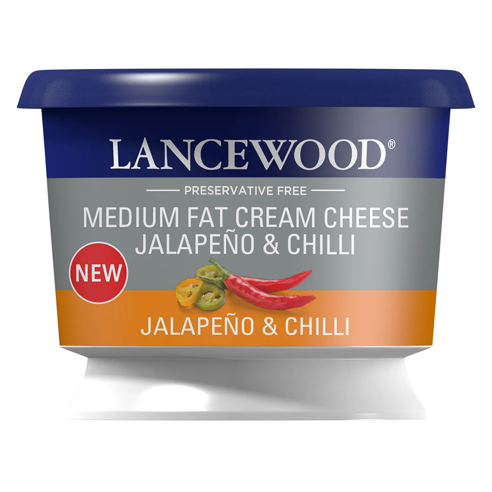 Buy Lancewood Jalapeno & Chilli Medium Fat Cream Cheese 230g Online