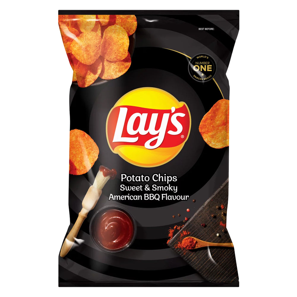 Buy Lays Chips Large -  Sweet & Smoky American BBQ 120g Online