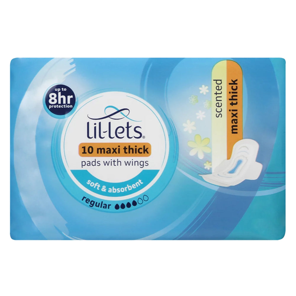 Buy Lil-Lets Maxi Thick Pads Scented Regular 10 Online