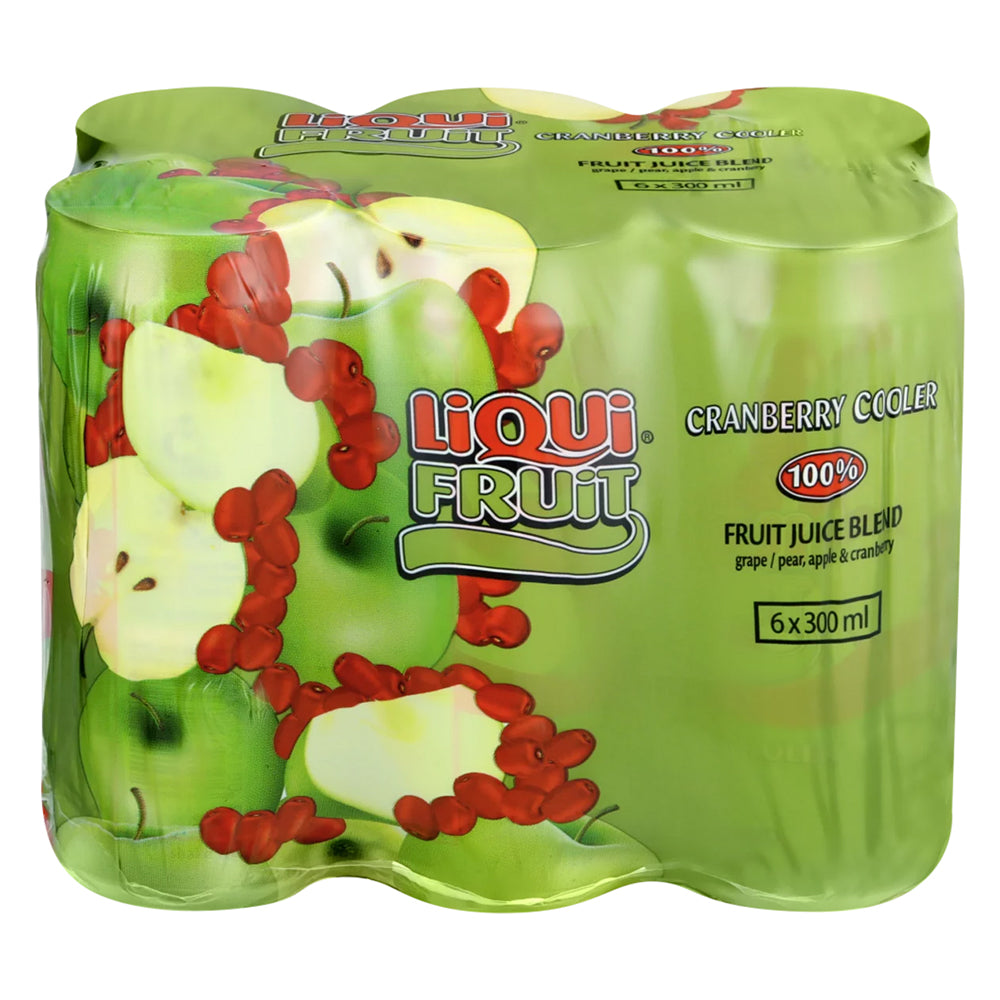 Buy Liqui Fruit Cranberry Cooler 300ml Can 6 Pack Online