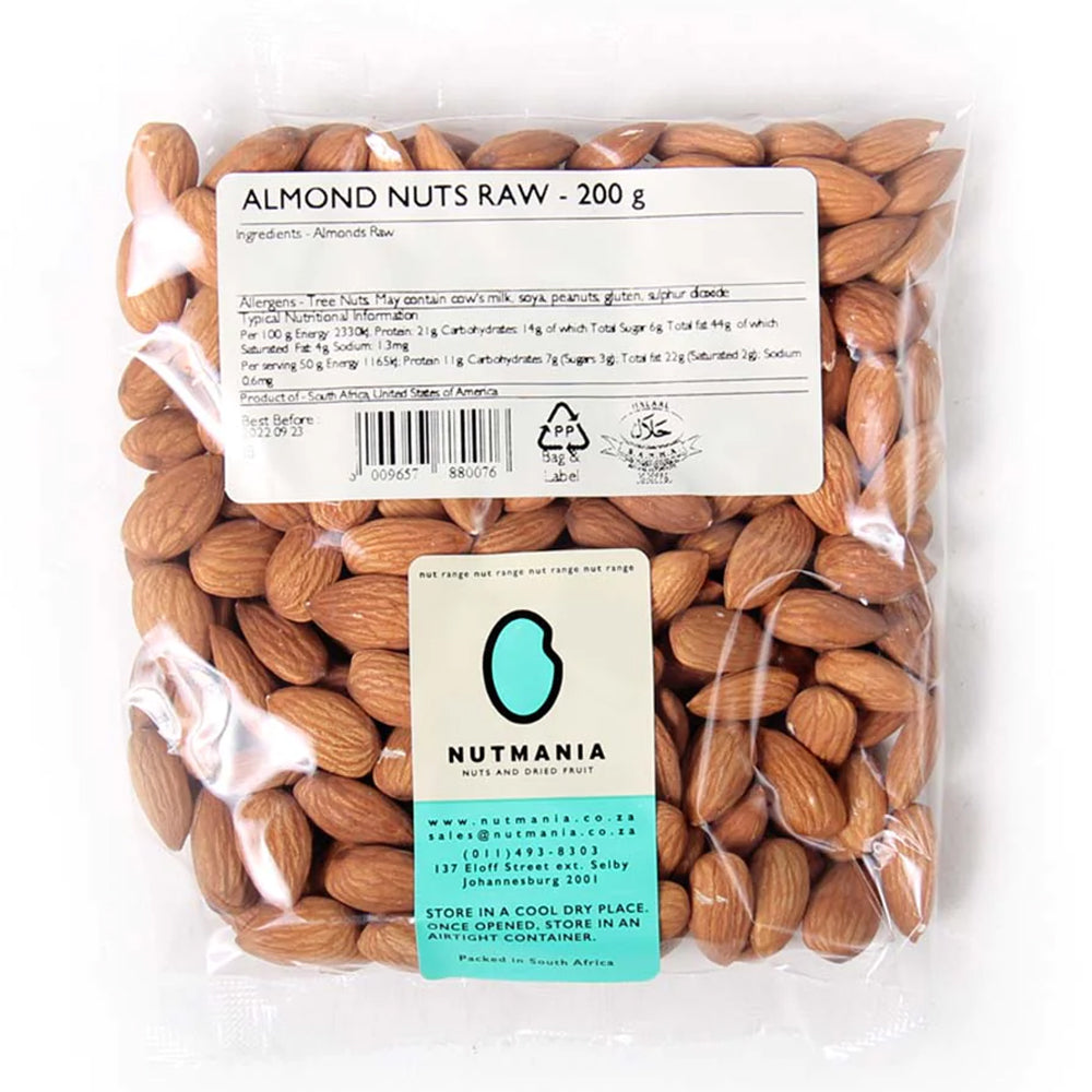 Buy Nutmania Almond Nuts Raw - 200g Online
