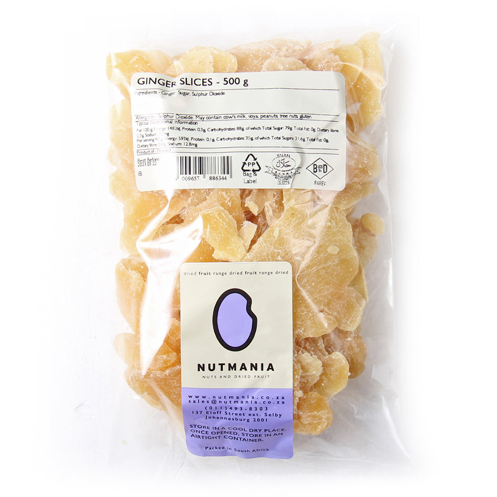 Buy Nutmania Ginger Slices - 500g Online