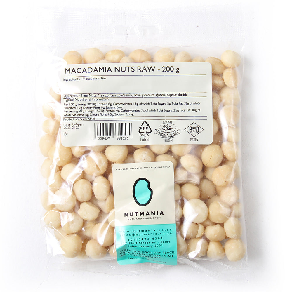 Nutmania Macadamia Nuts Raw - 200g