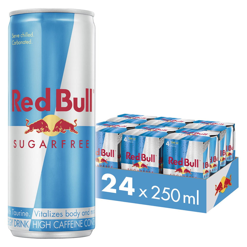 Red Bull Energy Drink Sugar Free 250ml (6 x 4 Pack)