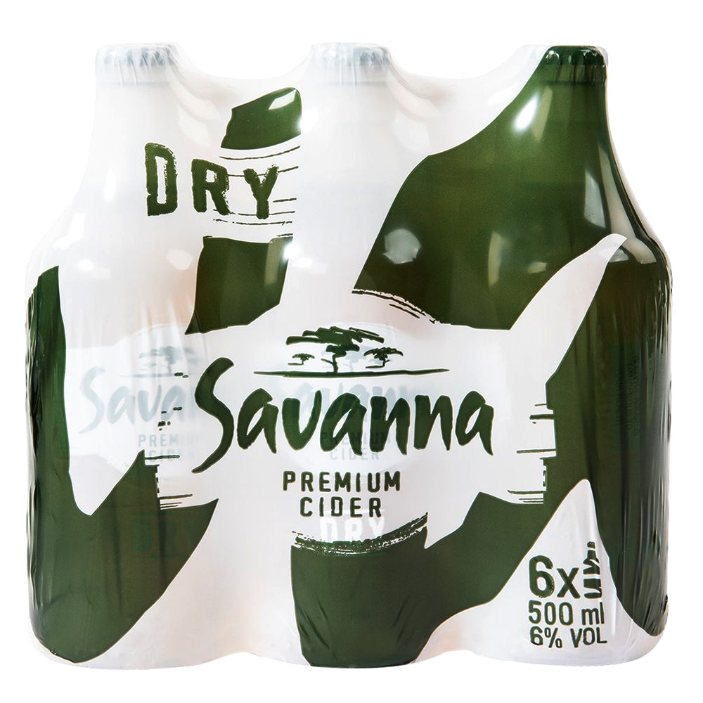 Buy Savanna Dry Premium Cider Bottle 500ml 6 Pack Online