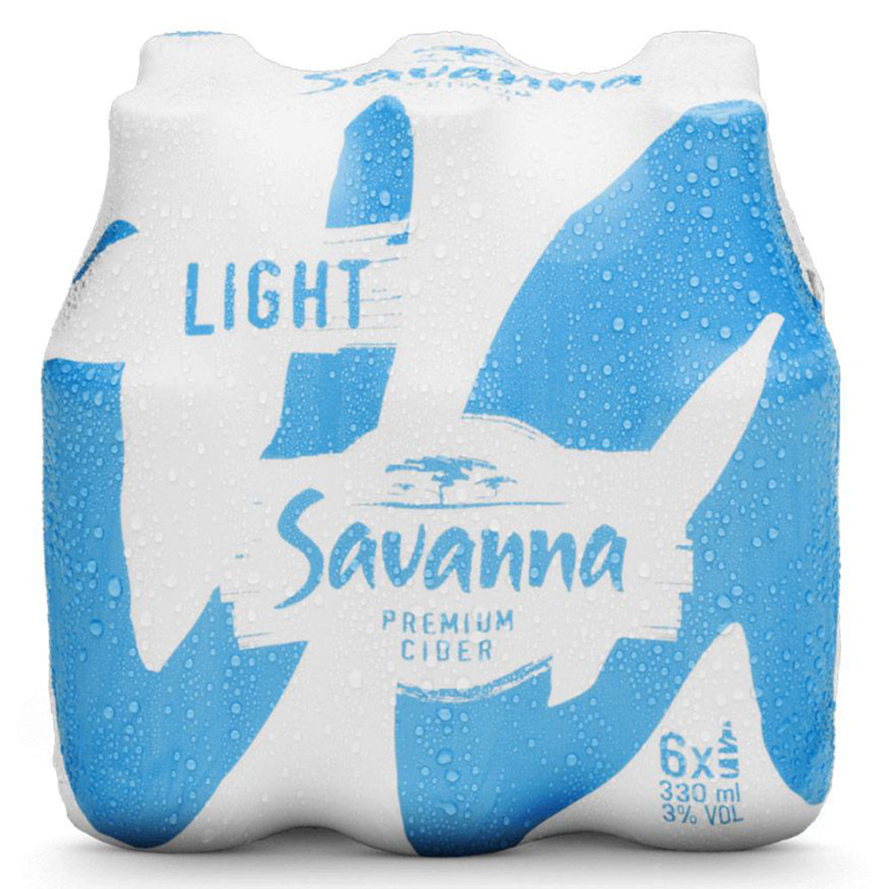 Buy Savanna Light 330ml Bottle 6 Pack Online