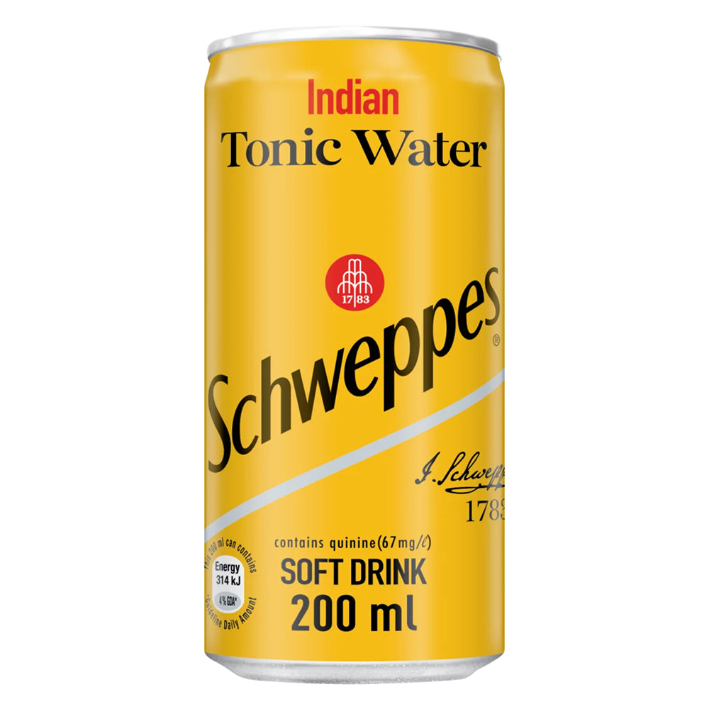 Buy Schweppes Indian Tonic Water 200ml Can 6 Pack Online