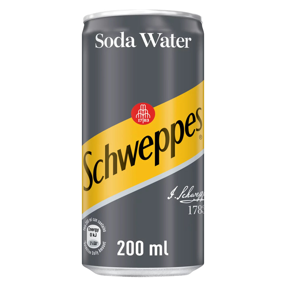 Buy Schweppes Soda Water 200ml Can 6 Pack Online