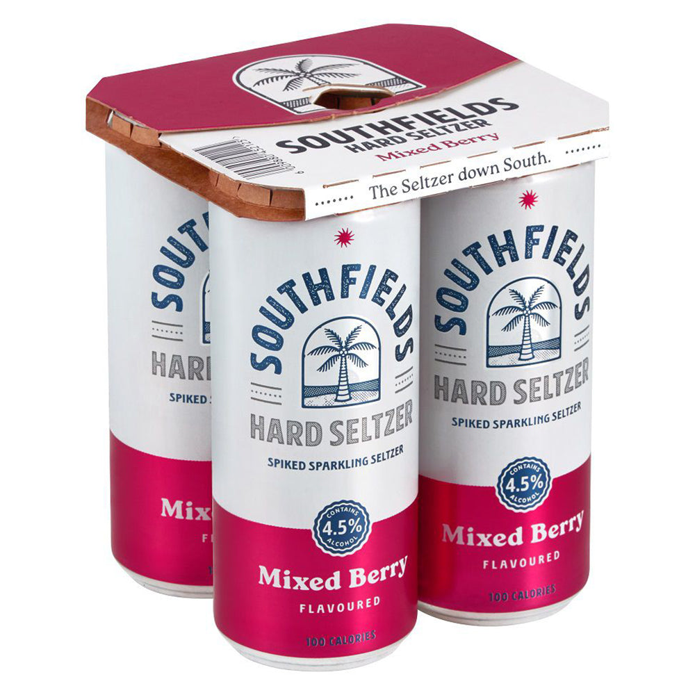 Buy Southfields Hard Seltzer Berry Can 330ml 4 Pack Online